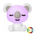 Petite veilleuse LED RGBW à intensité variable pour enfants 2,5W/230V koala blanc