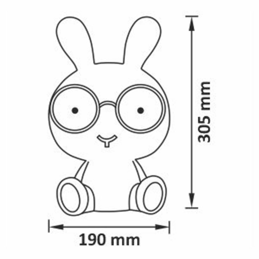 Petite veilleuse LED RGBW à intensité variable pour enfants LED/2,5W/230V lapin blanc