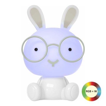 Petite veilleuse LED RGBW à intensité variable pour enfants LED/2,5W/230V lapin blanc