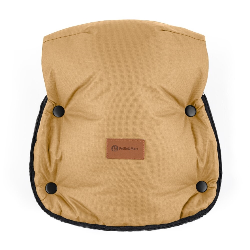 PETITE&MARS - SET Kinderfußsack 4in1 COMFY + Handwärmer für Kinderwagen FURRY Elegant Caramel