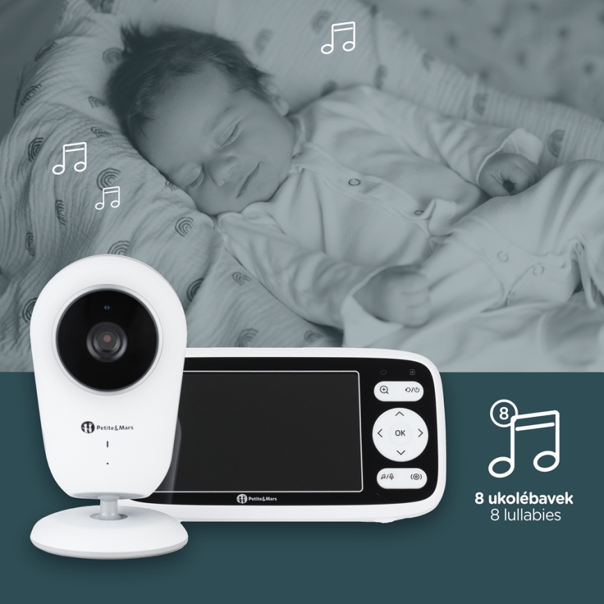 PETITE&MARS - Baby monitor con display NANO 4.0 3,7V 1760 mAh