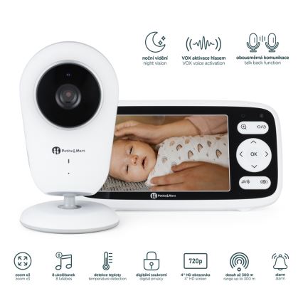 PETITE&MARS - Baby monitor con display NANO 4.0 3,7V 1760 mAh