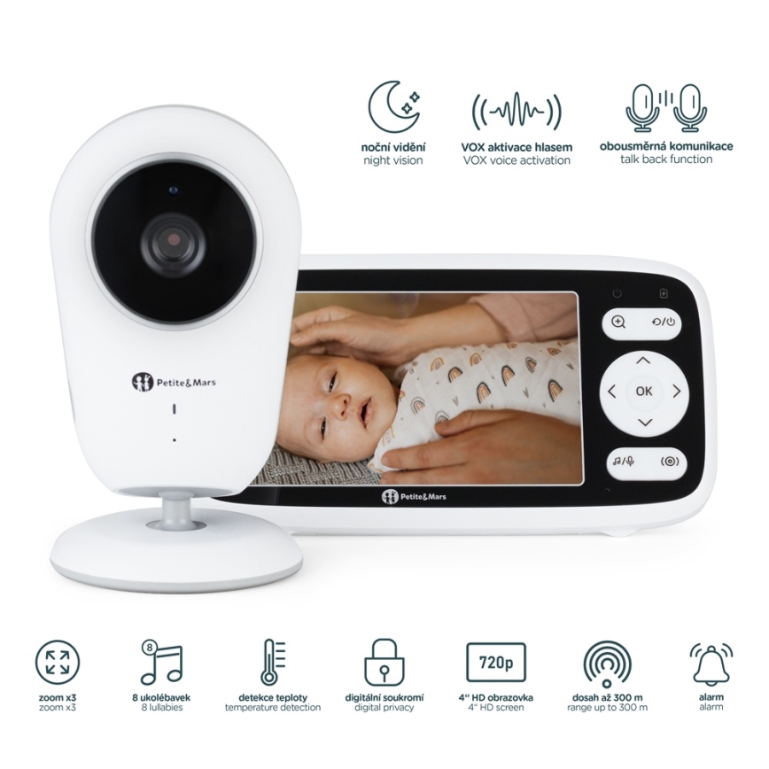 PETITE&MARS - Baby monitor con display NANO 4.0 3,7V 1760 mAh