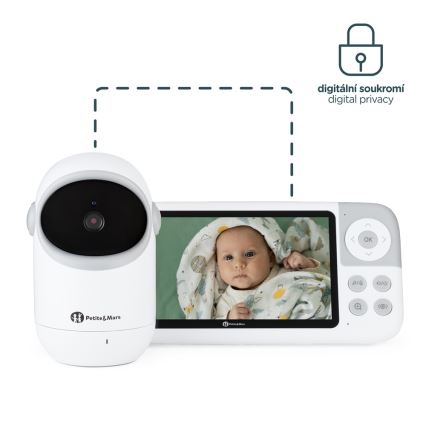 PETITE&MARS - Baby monitor con schermo EVE 5.0 3,8V 3050 mAh