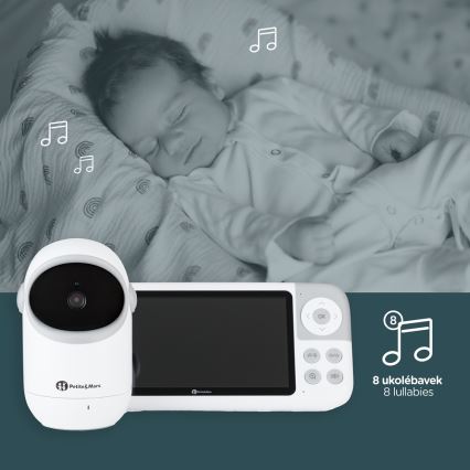 PETITE&MARS - Babyphone mit Monitor EVE 5.0 3,8V 3050 mAh