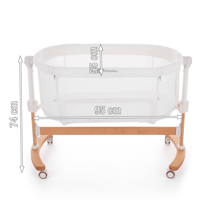 PETITE&MARS - Culla per bambini 2in1 GLORY grigio