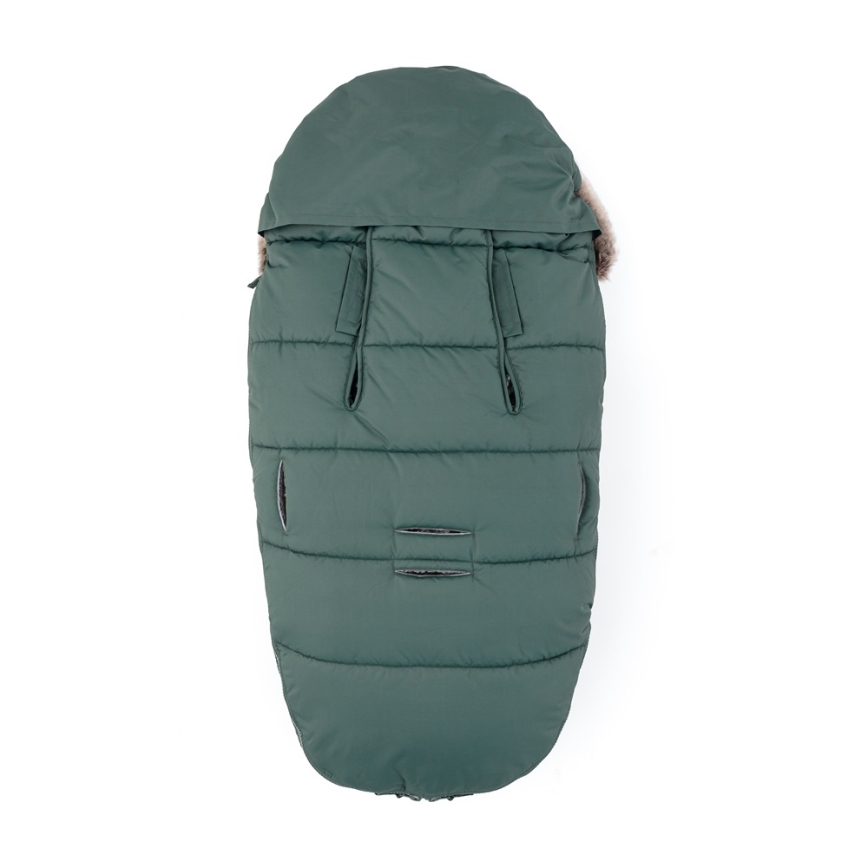 PETITE&MARS - ENSEMBLE Chancelière 4 en 1 COMFY + moufles pour poussette FURRY Kaki