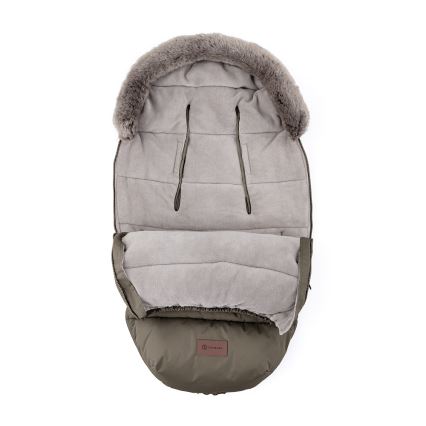 PETITE&MARS - ENSEMBLE Chancelière bébé 4 en 1 COMFY + manchons pour poussette FURRY Mocha Mousse