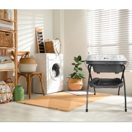 PETITE&MARS - Fasciatoio con vasca da bagno SPA 3in1 grigio