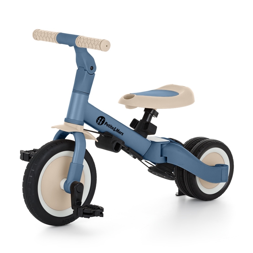 PETITE&MARS - Kinder-Dreirad 5-in-1 TURBO PLUS Ozeanblau