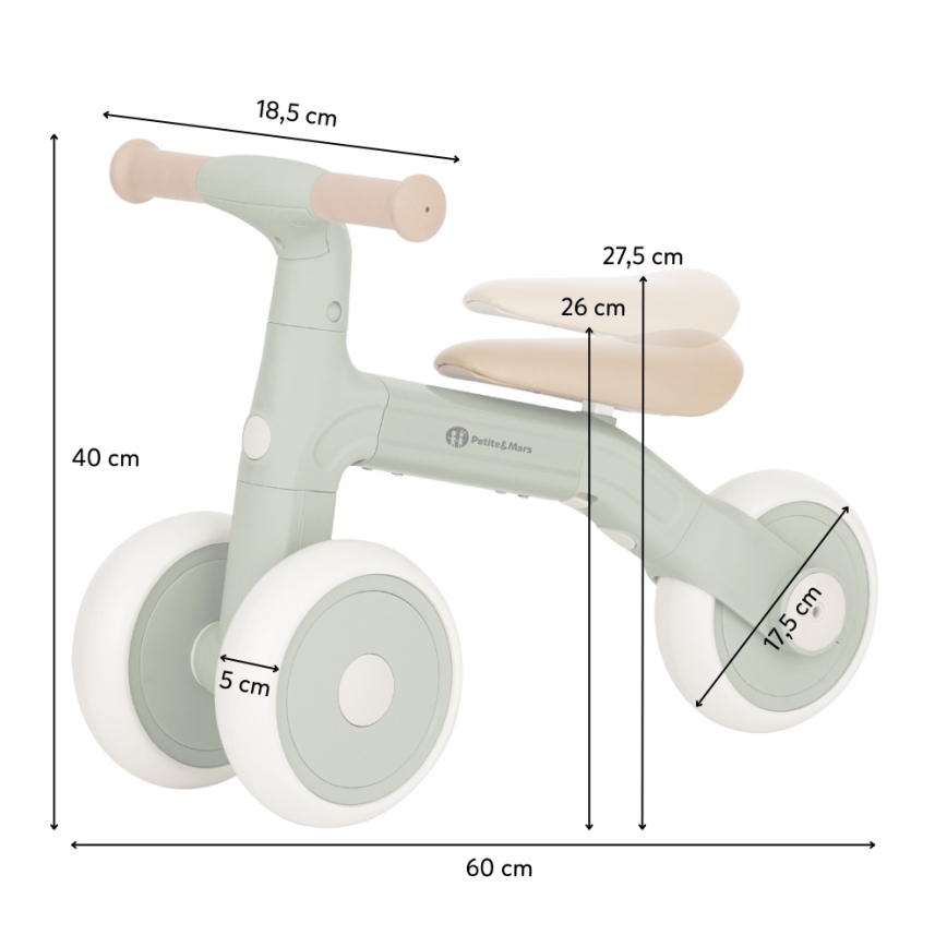 PETITE&MARS - Kinderlaufrad 3-in-1 BINGO Sage Leaf