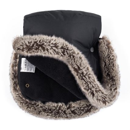 PETITE&MARS - Kinderwagen-Handschuhe FURRY Forever Black