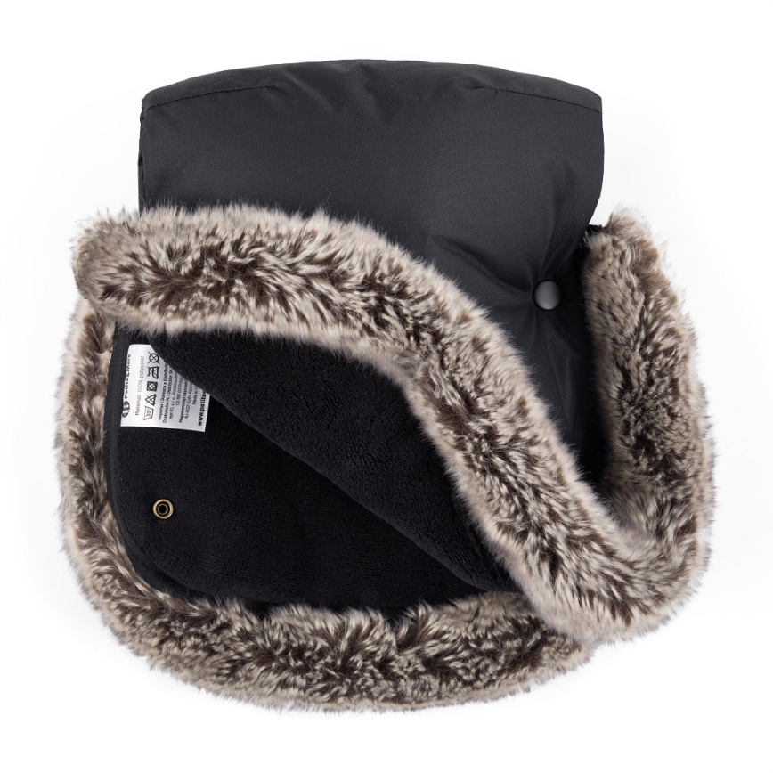 PETITE&MARS - Kinderwagen-Handschuhe FURRY Forever Black