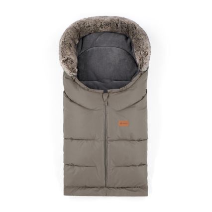 PETITE&MARS - LOT Chancelière pour bébé 4en1 ARCTIC + cache-mains pour poussette FURRY Mocha Mousse