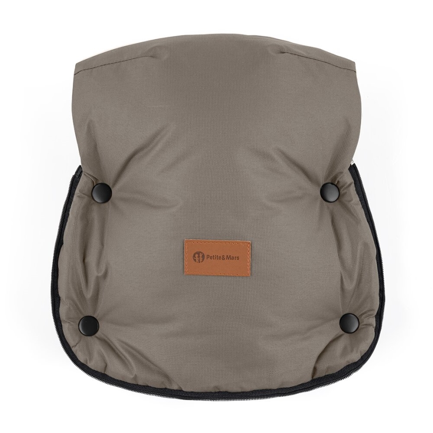 PETITE&MARS - LOT Chancelière pour bébé 4en1 ARCTIC + cache-mains pour poussette FURRY Mocha Mousse