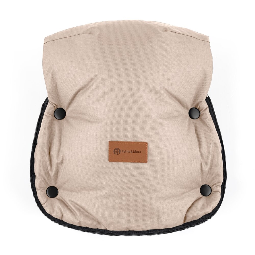 PETITE&MARS - LOT Chancelière pour bébé 4en1 ARCTIC + cache-mains pour poussette FURRY Rose Petal