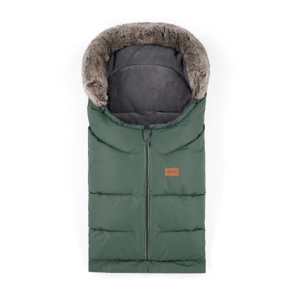 PETITE&MARS - LOT Chancelière pour bébé 4en1 ARCTIC + cache-mains pour poussette FURRY Veritable Khaki