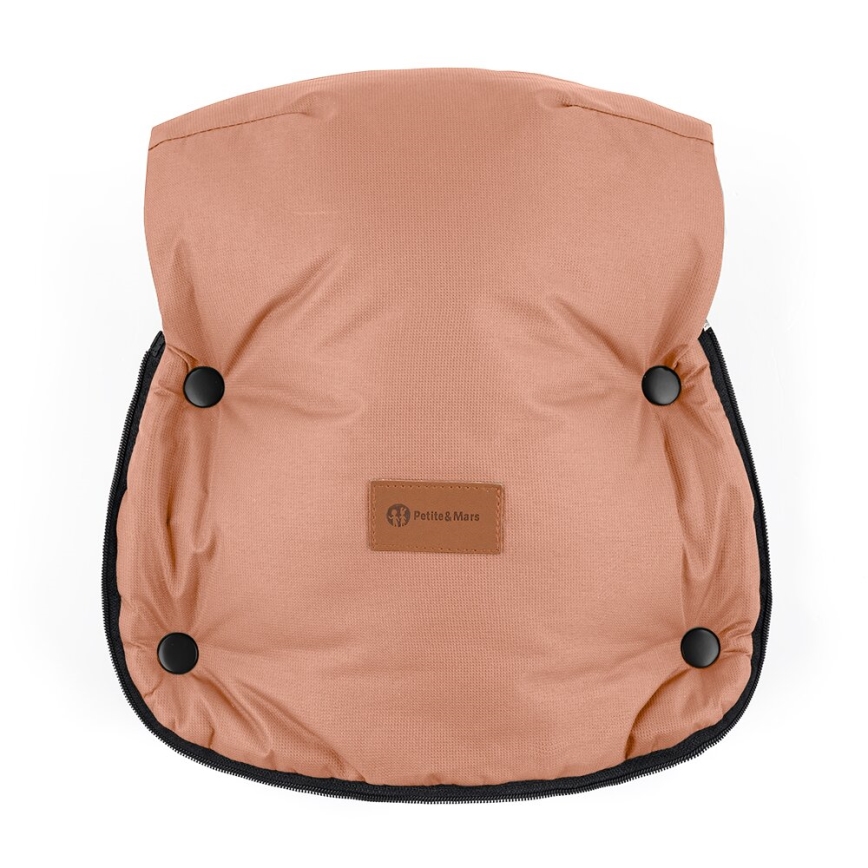 PETITE&MARS - LOT Chancelière pour bébé 4en1 COMFY + cache-mains pour poussette FURRY Pastel Peach