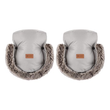 PETITE&MARS - Manchon de poussette FURRY Champagne Shower