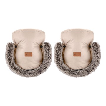 PETITE&MARS - Manchon de poussette FURRY Rose Petal