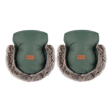 PETITE&MARS - Manchon de poussette FURRY Veritable Khaki