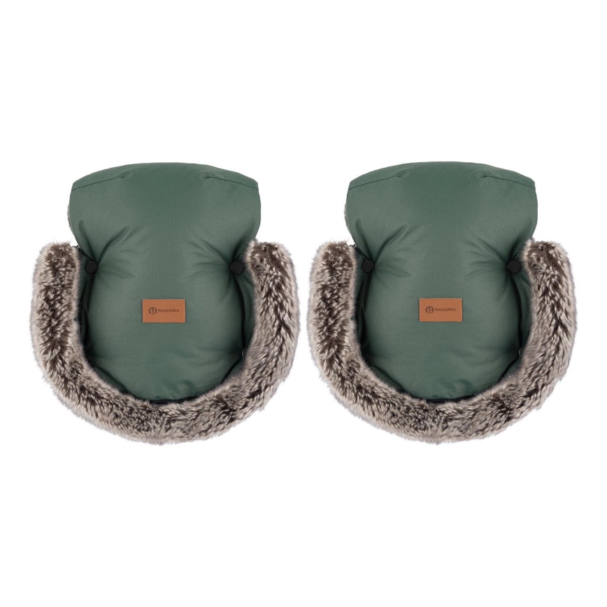 PETITE&MARS - Manchon de poussette FURRY Veritable Khaki