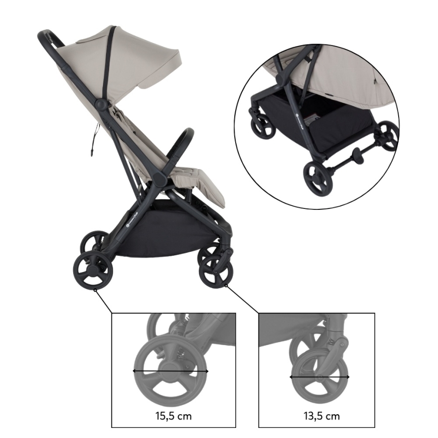 PETITE&MARS - Passeggino sportivo FLIP Grigio Platino