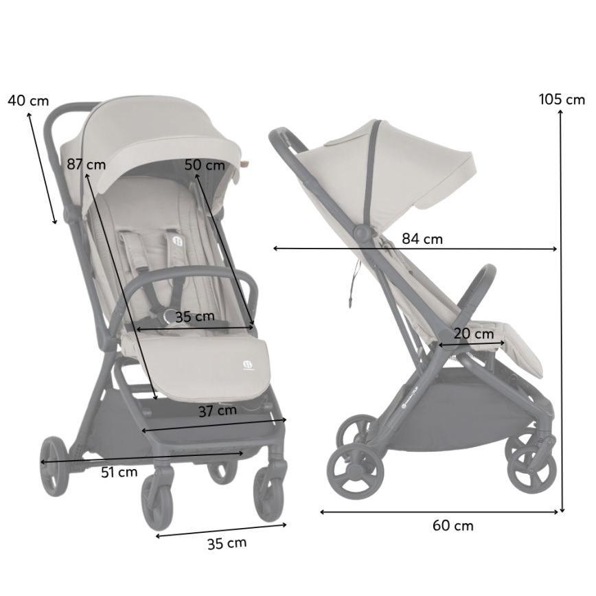 PETITE&MARS - Poussette sportive FLIP Beige sable