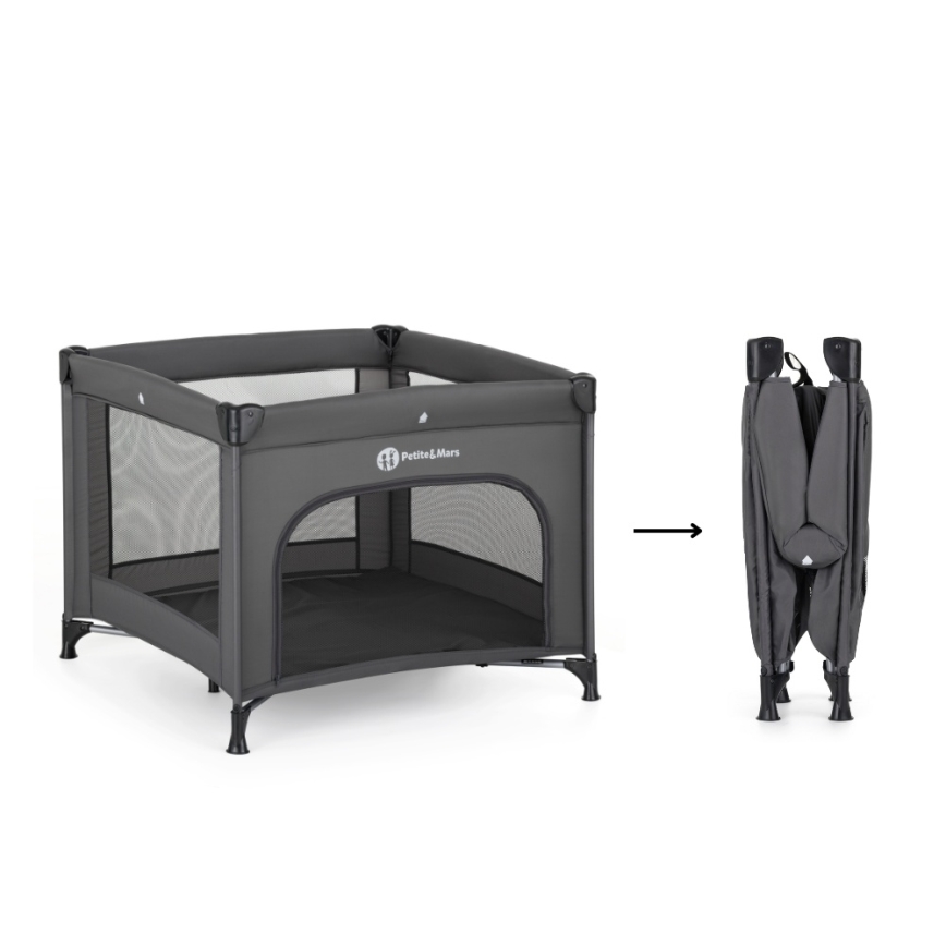PETITE&MARS - Recinto da viaggio per bambini NOOK Urban Grigio antracite