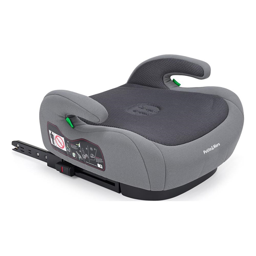 PETITE&MARS - Rehausseur pour voiture OPTIMUS PRO i-Taille 125-150 cm (22-36 kg) gris