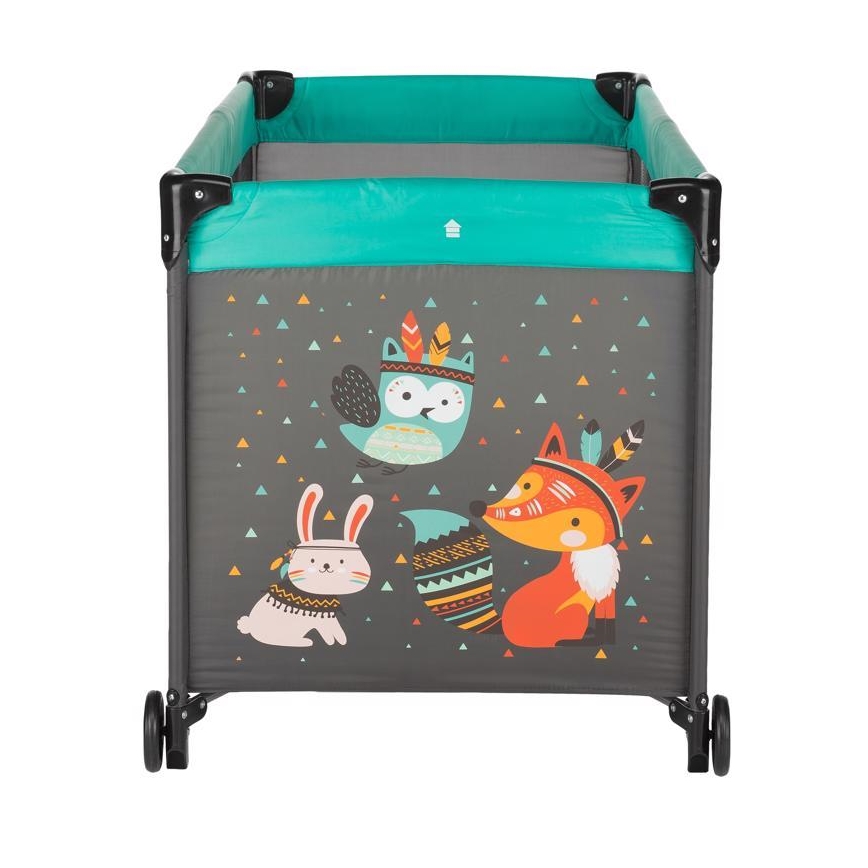 PETITE&MARS - Reisekinderbett KOOT-FOX türkis