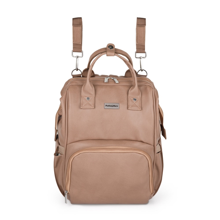PETITE&MARS - Sac à dos à langer pour poussette JASPER marron