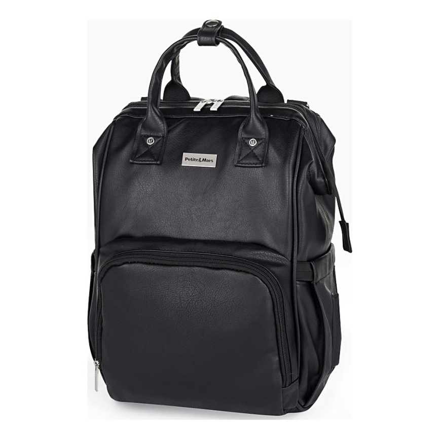 PETITE&MARS - Sac à dos à langer pour poussette JASPER noir
