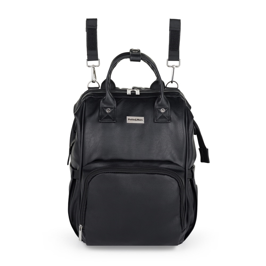 PETITE&MARS - Sac à dos à langer pour poussette JASPER noir