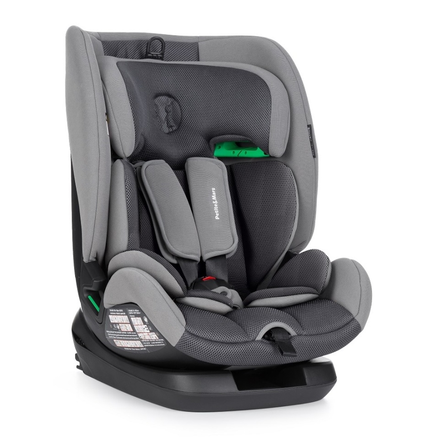 PETITE&MARS - Seggiolino auto PRIME PRO i-Dimensioni 76-150 cm (9-36 kg) grigio