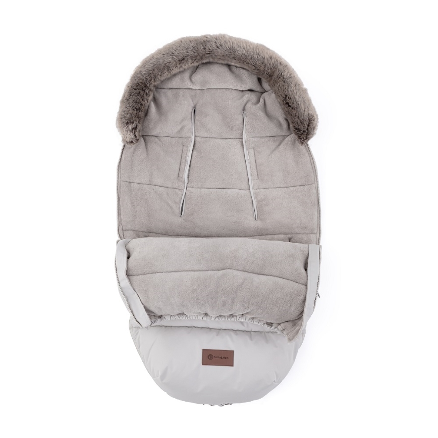 PETITE&MARS - SET Baby-Fußsack 4in1 COMFY + Kinderwagen-Handschuhe FURRY Champagne Shower