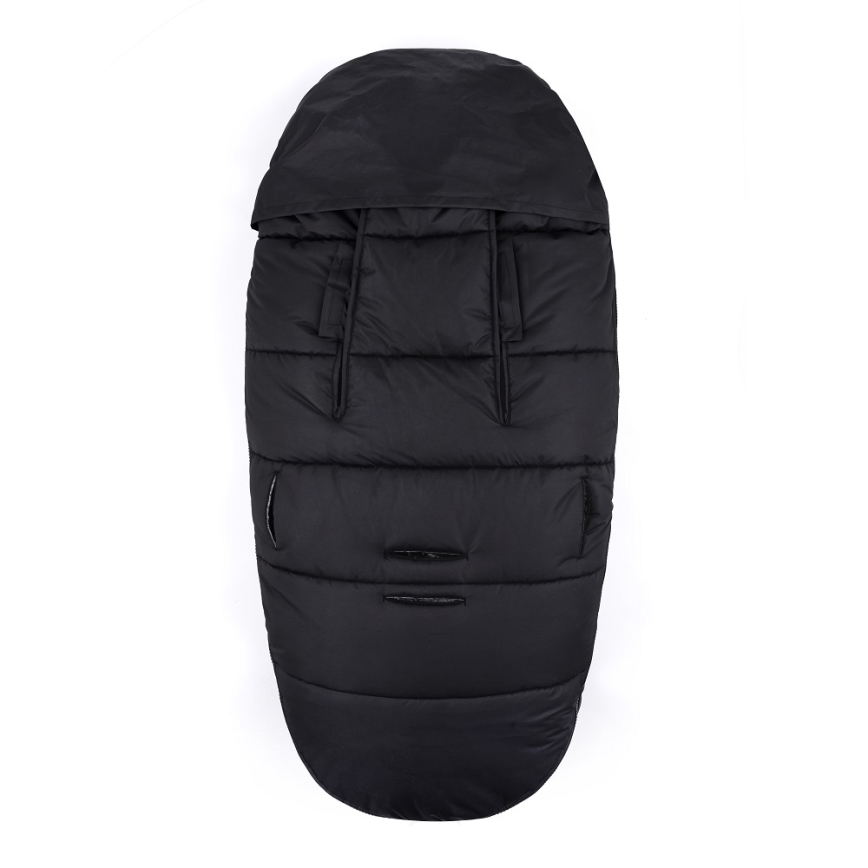 PETITE&MARS - SET Baby-Fußsack 4in1 COMFY + Kinderwagen-Handschuhe FURRY Forever Black