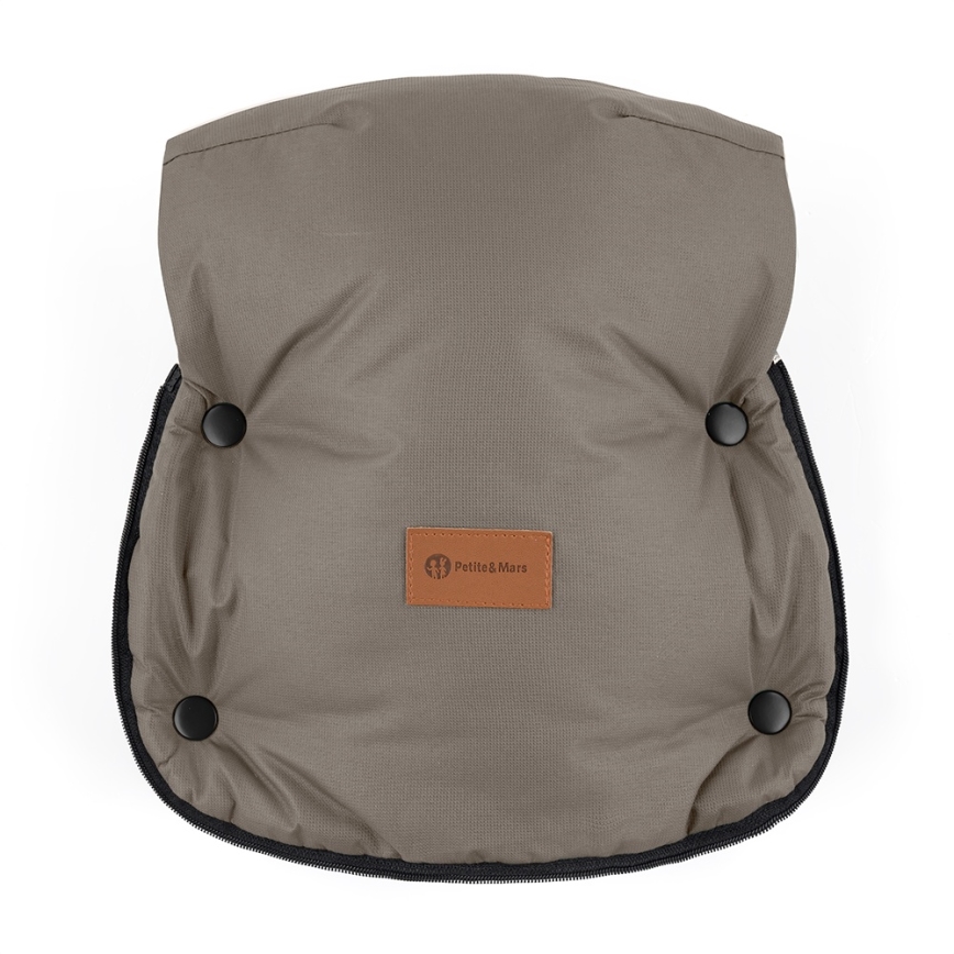 PETITE&MARS - SET Baby-Fußsack 4-in-1 COMFY + Handmuff für Kinderwagen FURRY Mocha Mousse