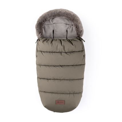 PETITE&MARS - SET Baby-Fußsack 4-in-1 COMFY + Handmuff für Kinderwagen FURRY Mocha Mousse