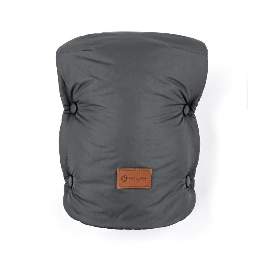 PETITE&MARS - SET Coprigambe 3in1 JIBOT + cuffie per passeggino JASIE grigio
