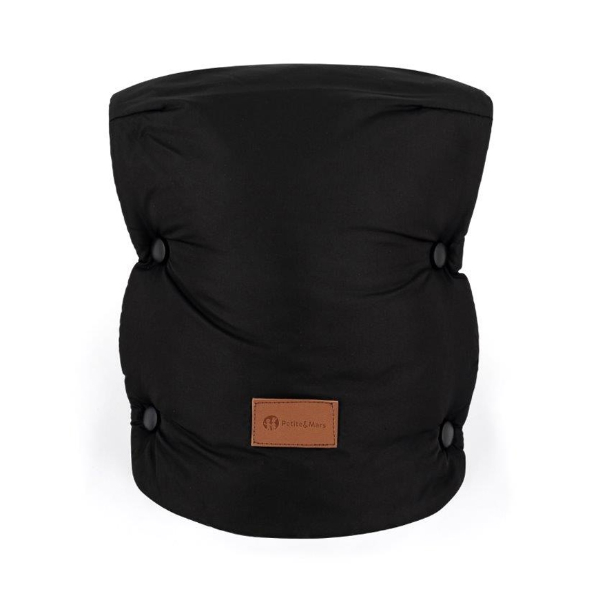 PETITE&MARS - SET Coprigambe 3in1 JIBOT + cuffie per passeggino JASIE nero