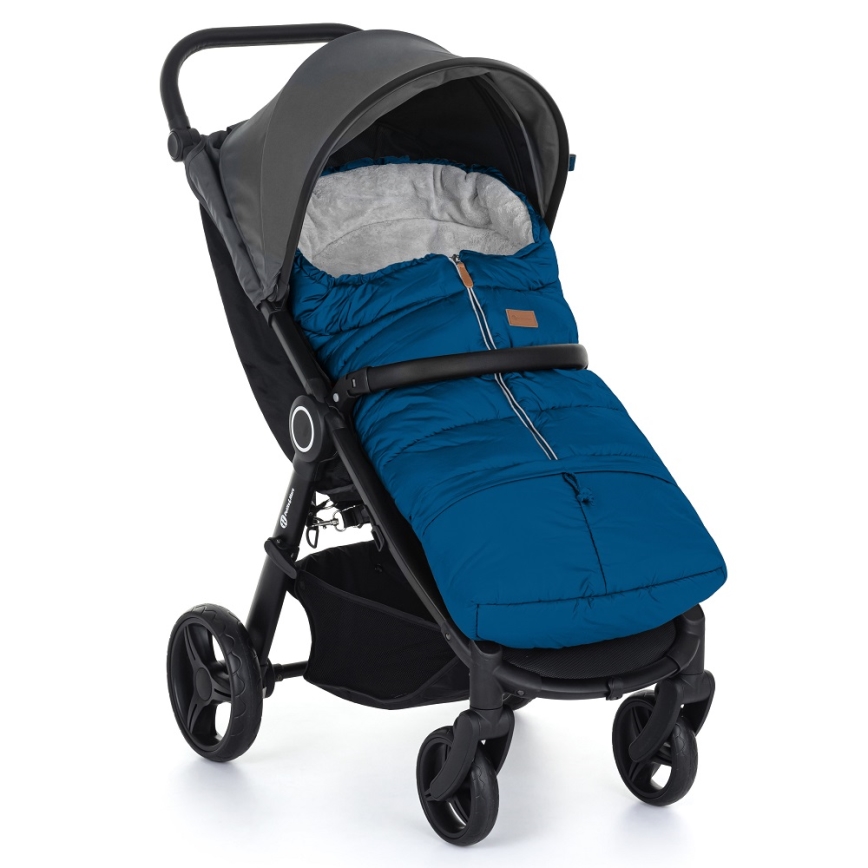 PETITE&MARS - SET Coprigambe per bambini 3in1 JIBOT + stroller mano muff blu