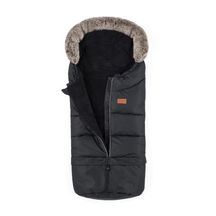 PETITE&MARS - SET Coprigambe per bambini 4in1 ARCTIC + stroller mano muffs FURRY Forever Black