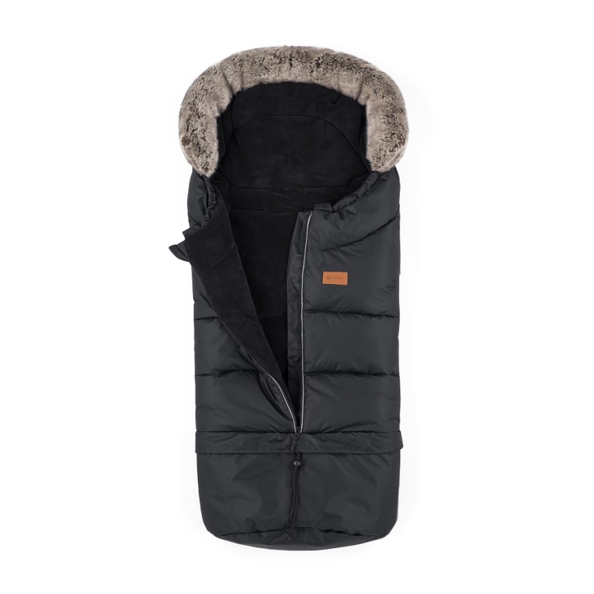 PETITE&MARS - SET Coprigambe per bambini 4in1 ARCTIC + stroller mano muffs FURRY Forever Black