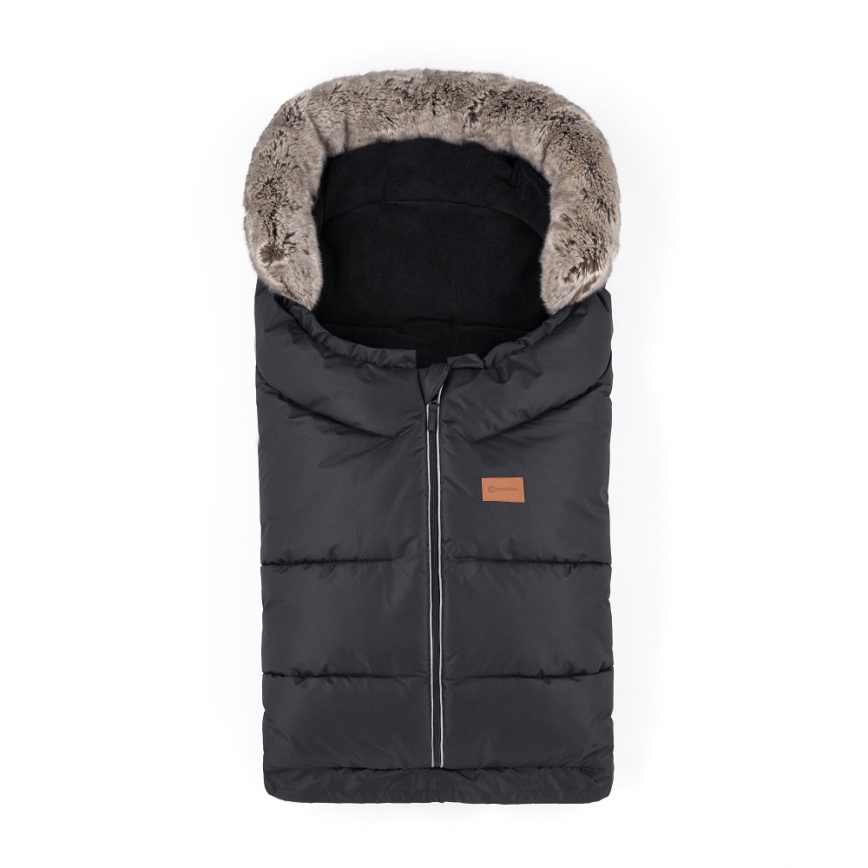 PETITE&MARS - SET Coprigambe per bambini 4in1 ARCTIC + stroller mano muffs FURRY Forever Black