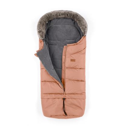 PETITE&MARS - SET Coprigambe per bambini 4in1 ARCTIC + stroller mano muffs FURRY Pastel Peach