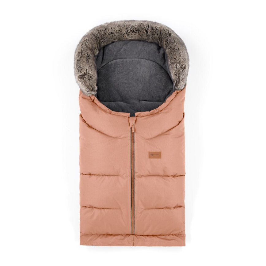 PETITE&MARS - SET Coprigambe per bambini 4in1 ARCTIC + stroller mano muffs FURRY Pastel Peach