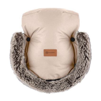 PETITE&MARS - SET Coprigambe per bambini 4in1 ARCTIC + stroller mano muffs FURRY Rosa Petal