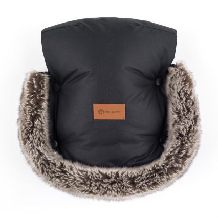 PETITE&MARS - SET Coprigambe per bambini 4in1 COMFY + stroller mano muffs FURRY Forever Black