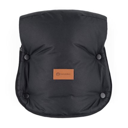 PETITE&MARS - SET Coprigambe per bambini 4in1 COMFY + stroller mano muffs FURRY Forever Black